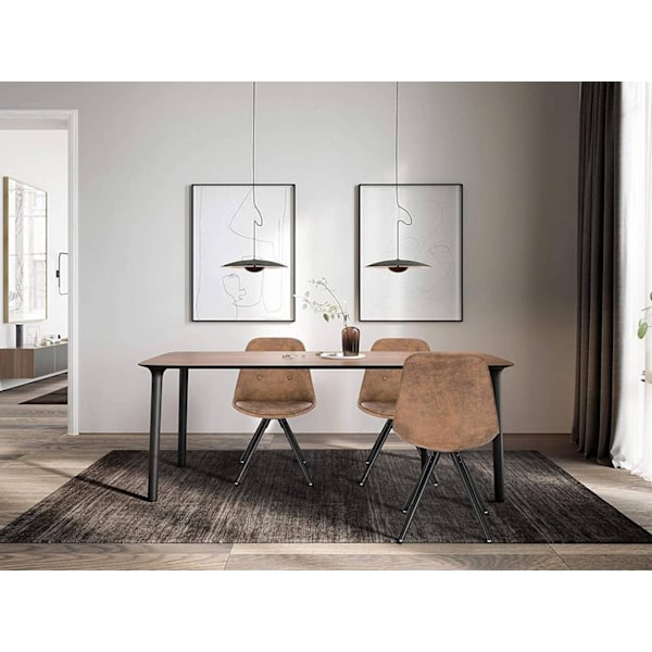 Rootz spisestuestolesæt - massive træben - polstrede stole - komfort og stabilitet - 85 cm total højde - 44 x 44,5 cm sædemål