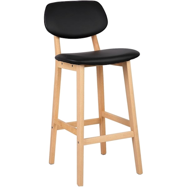 Rootz barstolar i skandinavisk stil - Bänkstolar - Moderna barstolar - Ergonomisk design - Hållbar & enkelt underhåll - Massivt trä och konstläder - 9