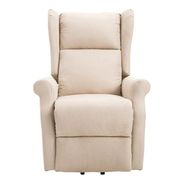 Rootz Stand-up Chair - Fjernbetjeningsstol - Tv Stol - Linned + Træ + Skum - Creme - 72,5 X 94 X 109 Cm