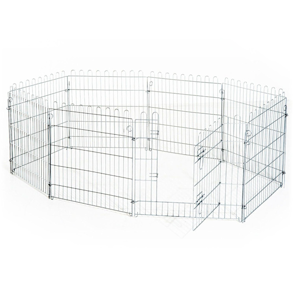 Rootz Outdoor Enclosure Puppy Run - Zilver - Metaal - cm x 24,8 cm x 35,83 cm
