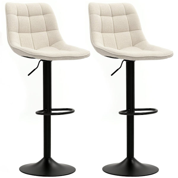 Rootz Modern 2 Set roterande stångstolar - Justerbar avföring - vadderade stångstolar - Höjd mångsidig 63-84cm - 47b x 53T x 96-117H cm