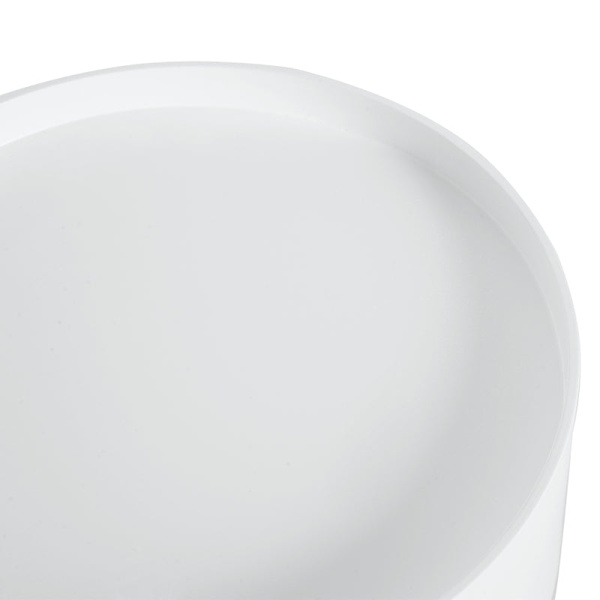 Rootz Sofabord Med Skuffe - Sidebord - Rundt - Scandi Design - Beskyttelseskant - Træ - Hvid - Ø38 x H45 cm