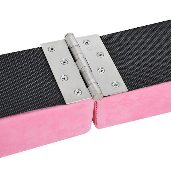 Rootz Balansbalk - Gymnastikbalk - Inomhus - Utomhus - Fällgymnastik - Balansbalk - Upp till 120 Kg - Rosa - 210L x 10W x 6,5H cm