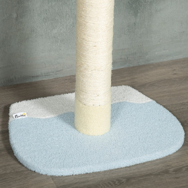 Rootz golv-till-tak kattträd - Justerbar kattskrapstolpe - Klättertorn - Furu - Mjuk plysch - Spånskiva - 47cm x 34cm x 220-260cm