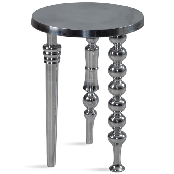 Rootz Modern Design Sidebord - Rundt bord - Håndlavet bord - Blank overflade - Aluminiumsmateriale - 44cm x 44cm x 63cm