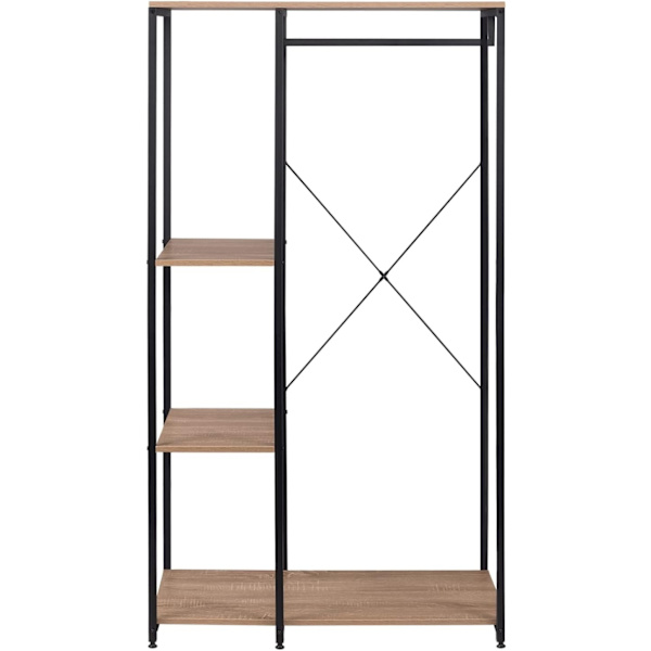 Rootz multifunktionelt tøjstativ - Organizer - Garderobestativ - Rigelig opbevaring - Holdbar og stabil - Nem montering - 90 cm x 40 cm x 167 cm