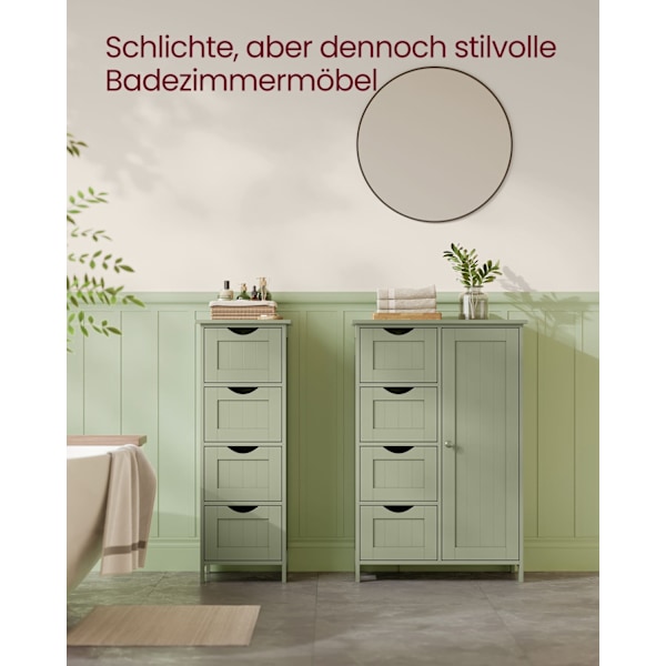 Rootz Forest Green Förvaringsskåp - Högt skåp - MDF - 45 kg Översta hyllkapacitet - 30 cm x 55 cm x 82 cm