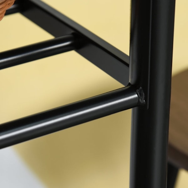 Rootz 3-delade barbordsset - Matsalsset - Möbler i industriell stil - Utrymmesbesparande design - 80 cm x 50 cm x 90 cm bord, Ø30 cm x 60 cm pallar
