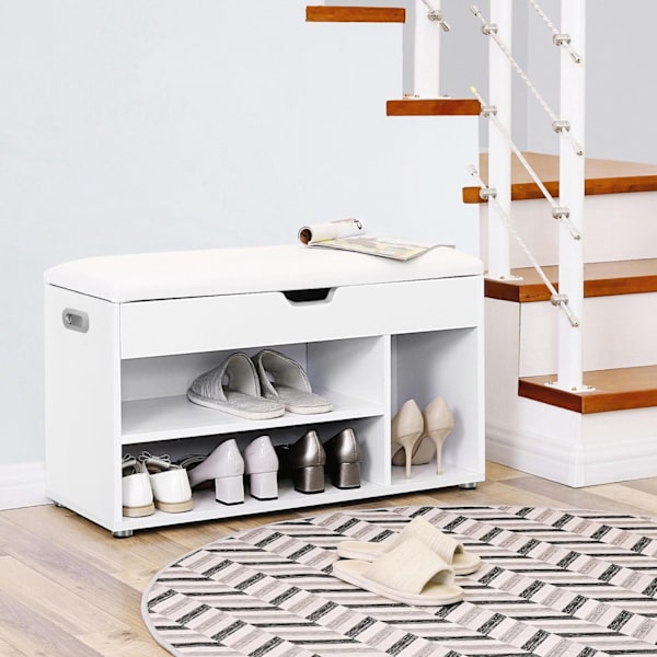 Rootz Skobænk - Entremøbler - Skoopbevaring - Skoopbevaring - Forenkle dit liv - Opmuntrer til orden - Upåfaldende opbevaringsplads - 80 cm x 44 cm x