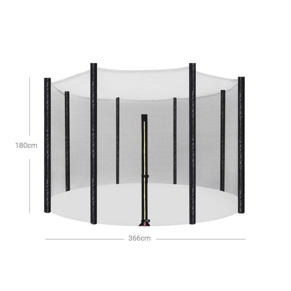 Rootz Trampolinskyddsnät - Trampolinskyddsnät - Trampolinskyddsnät - Högkvalitativt skyddsnät - Hållbara trampolinskyddsnät - Beige - 366 cm