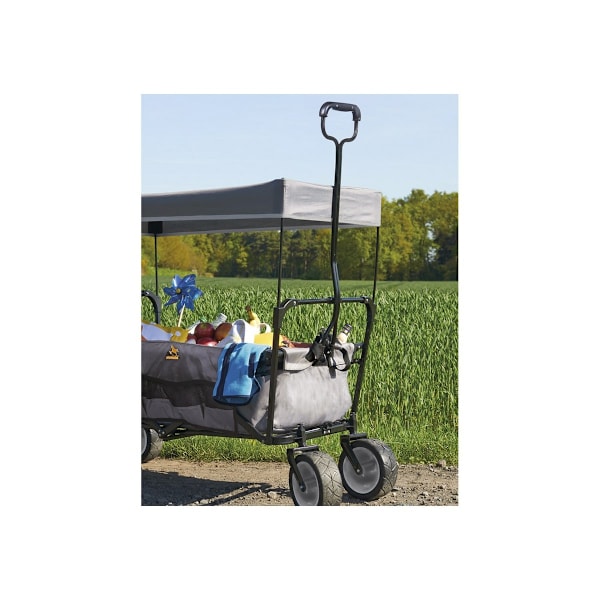 Rootz Folding Handcart Paxi - sammenfoldelig vogn - bærbar vogn - inkluderer soltag - 124 cm x 59 cm x 67 cm, foldet: 22 cm x 63 cm x 80 cm