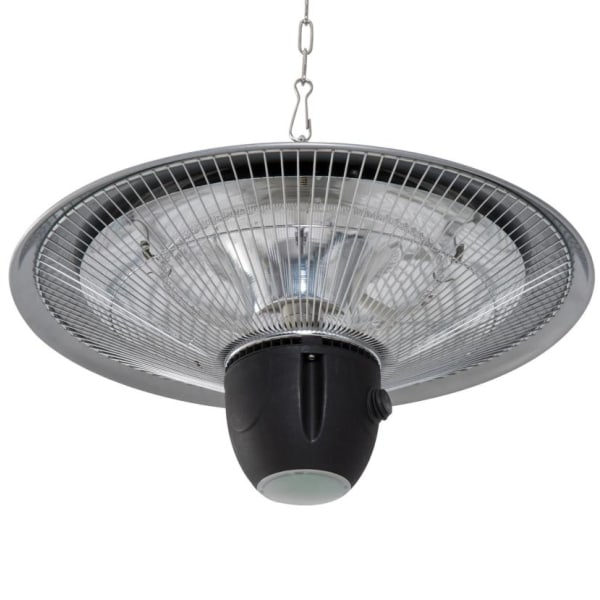 Rootz Heater - Strålare - LED-belysning - Värme - 1500W - Fjärrkontroll - Aluminium - Silver - 42 x 42 x 29 cm