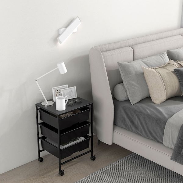 Rootz Opbevaringsvogn - Mobil Organizer - Hjælpevogn - Stålramme - Nem at rengøre - 40,8L x 33,5W x 60,5H cm
