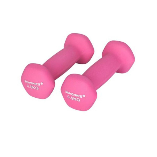 Rootz Hantlar - Set med 2 - Rosa - Dam - 2x 0,5 kg - Strykjärn - Belagd