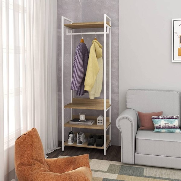 Rootz multifunktionelt tøjstativ - Organizer - Opbevaringshylde - Pladsbesparende design - Holdbar og miljøvenlig - Justerbare funktioner - 60 cm x 40