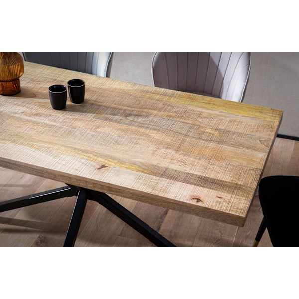 Rootzin teollisuusruokapöytä - Suorakulmainen pöytä - puinen pöytä - käsintehty - 180 cm x 90 cm x 76 cm