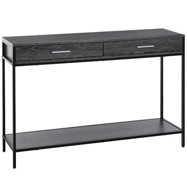 Rootz Console Table - Entrance Table - Side Table - Table - 2 Drawers - Grey - 120 x 30 x 81.5 cm