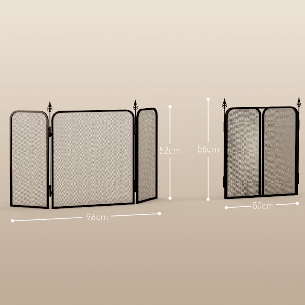 Rootz Fireplace Spark Guard - Brandskärm - Härdskydd - Garanterar säkerhet - 96W x 1,3D x 56H cm