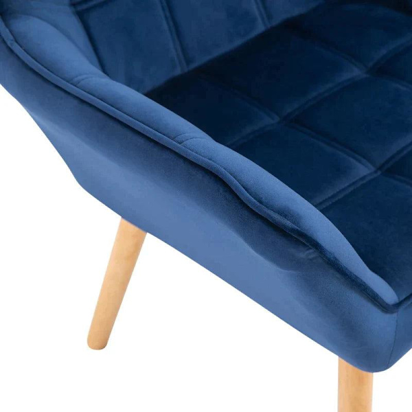Rootz Lænestol - Enkeltlænestol - Vingestol med fløjlsagtigt betræk - Træben - Hjem - Soveværelsesmøbler - Grøn - 68,5 cm x 61 cm x 72,5 cm