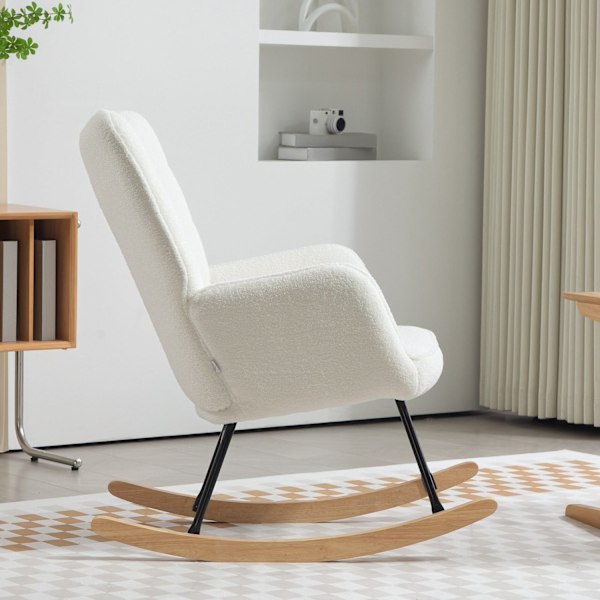 Rootz gungstol fleece look - ergonomisk fåtölj - avkopplande stol - stöder kropp - 98d x 71W x 101h cm
