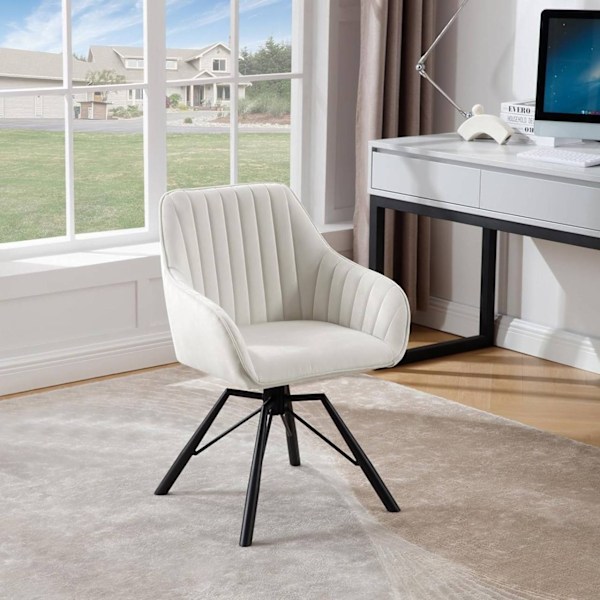 Rootz roterande matstolar Set med 4 - Sammetsfåtöljer - Vridstolar - 360 graders rotation, bekväma och robusta - 58 cm x 83,5 cm x 53,5 cm