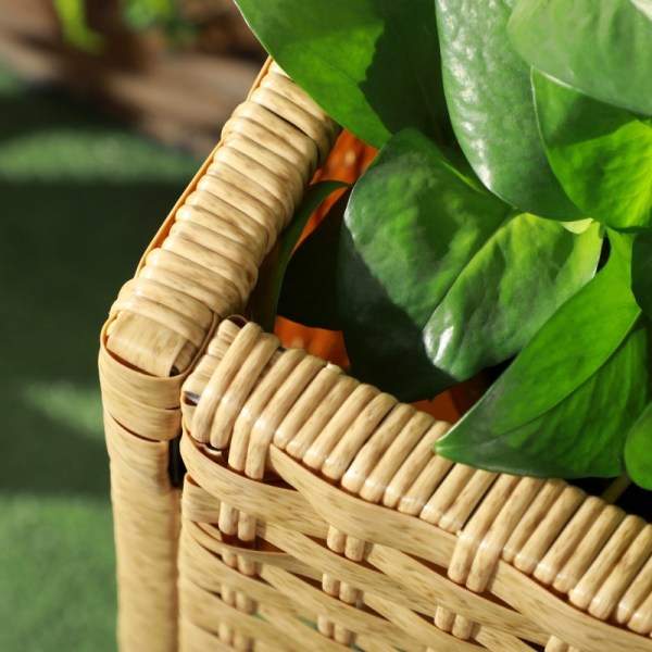 Rootz Upphöjd bäddplanterare Trädgårdsbädd - Förhöjd plantering - Utomhusplanterare - Slitstark PE-rotting - Ergonomisk design - Mångsidiga plantering