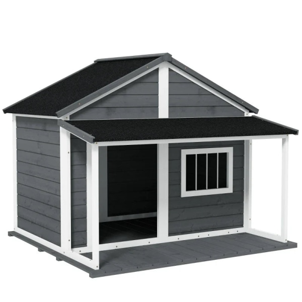 Rootz Dog House - Utomhus hundkennel med veranda - Väderbeständi