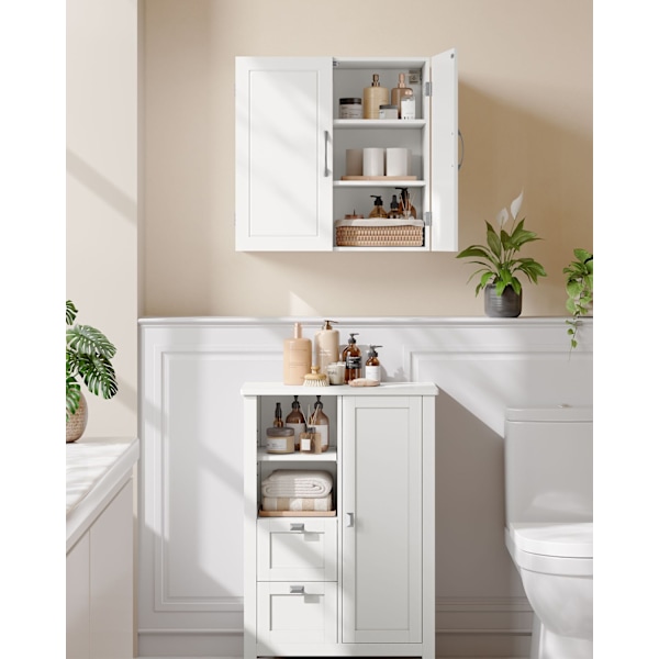 Rootz Badrumsskåp - MDF-förvaringsenhet - Organizer - Utrymmesbesparande - 30cm x 60cm x 60cm