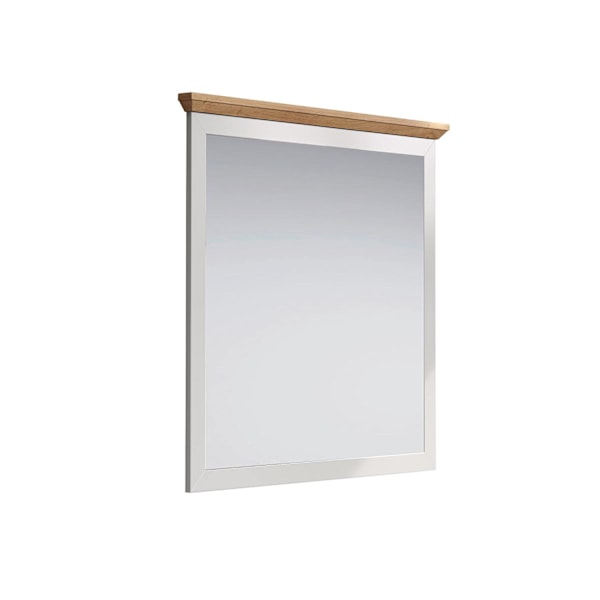 Rootz Landside Spiegel - Reflective Glass - Wall Accessory - Decor Enhancer - Room Brightener - Vanity Mirror - Light Grey/Artisan Oak - 91 x 82 x 4 c