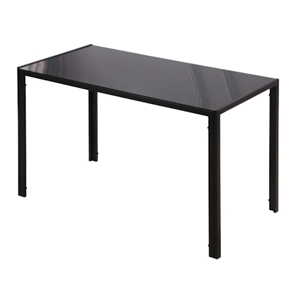 Rootz spisebord - køkkenbord - moderne spisebord - hærdet glasplade - slidstærke metalben - 120 cm x 60 cm x 75 cm - sort