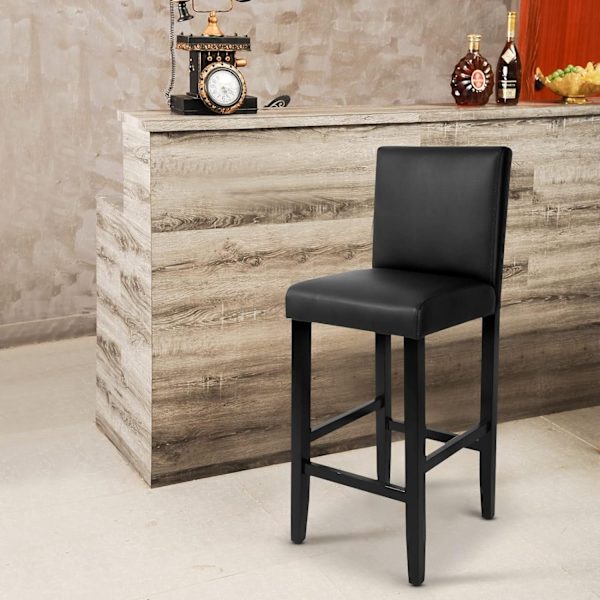 Rootz Set med 2 barstolar - Bänkstolar - Köksstolar - Högkvalitativt konstläder - Ergonomisk design - Modern industriell stil - 110 cm x 41 cm x 37,5