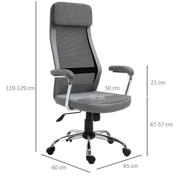 Rootz Kontorstol med Ergonomisk Design - Lysegrå, Sort - Skum, Nylon, Stål - cm x 25,59 cm x 46,85 cm