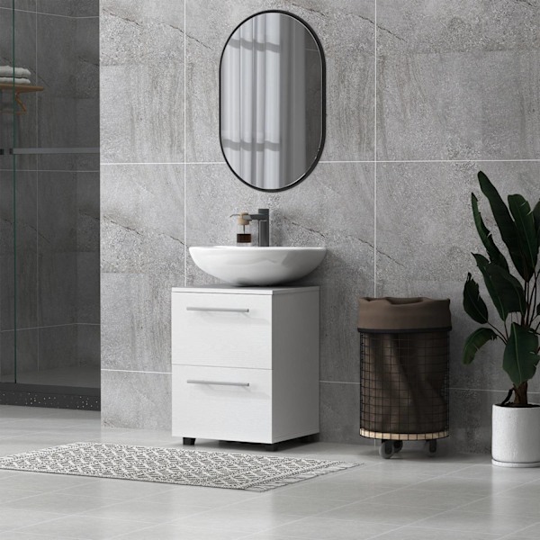 Rootz Badrumskåp - Wash Basin Chest - Lådan förvaring - Rymdbesparing - 41,5 x 35,5 x 59 cm