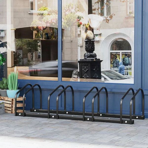 Rootz cykelstativ til 4 cykler - Vejrbestandig - Væg- eller gulvmontering - Stål - 110 x 33 x 27 cm