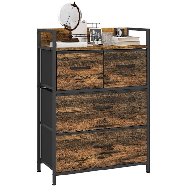 Rootz byrå - Skänkorganisatör - Tygelådor - Melaminbeläggning - Pulverlackerad stålram - 60cm x 29cm x 85cm