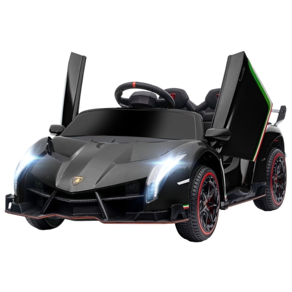 Rootz elektrisk barnbil - Licensierad Lamborghini Veneno - Barnbil - Fjärrkontroll - Musikspelare - 111cm x 61cm x 45cm - Svart