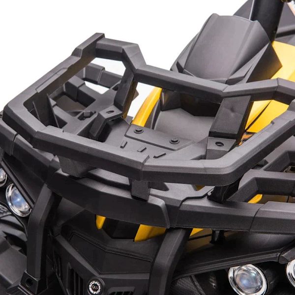 Rootz Elektrisk afhentningsbil - Elektrisk Quad - Elektrisk ATV-klapvogn - Led Forlygte Med Mp3 - Baby Elektrisk Motorcykel - Metal - Gul - 100 x 65 x