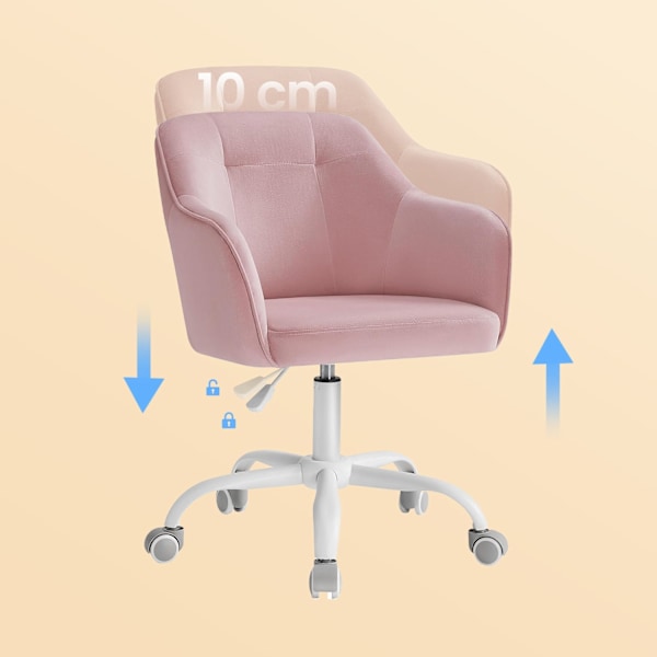 Rootz -kontorstol - Drejestol - skrivebordsstol - Ergonomisk komfort - 64 cm x 64 cm x (83-93) cm