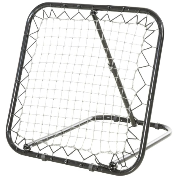 Rootz Rebounder Net - Fotboll Rebounder Net - Vikbart Kickback Goal - Rebound Wall Net - Justerbart - Svart - 78 x 84 x 65-78 cm