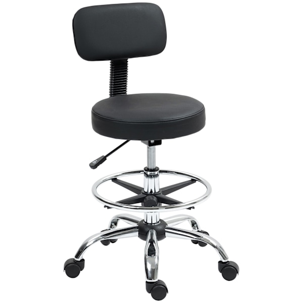 Rootz Ergonomic Office Chair - Compact Swivel Chair - Höjd justerbar stol - Vattentät läder - 52 cm x 52 cm x 78-92 cm