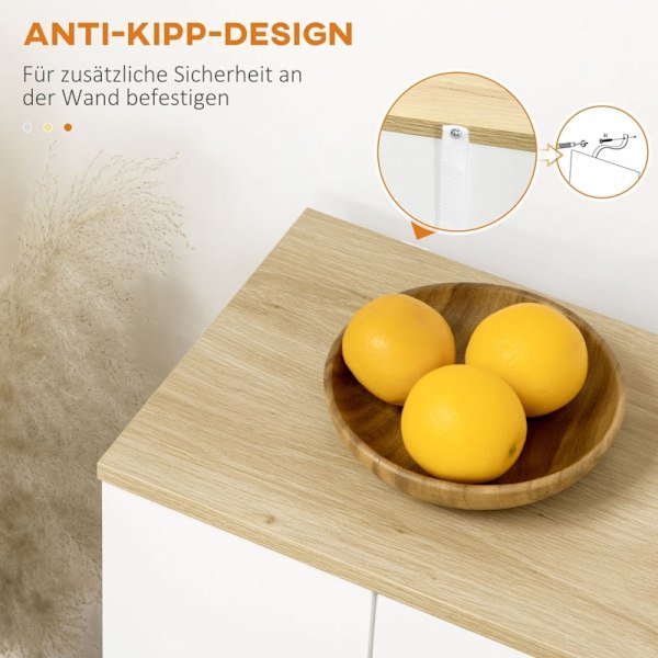 Rootz skænk - Buffetskab - Opbevaringsenhed - Rigelig opbevaring - Justerbar hylde - Nem at rengøre - 110L x 29,5W x 82H cm - Spånplade