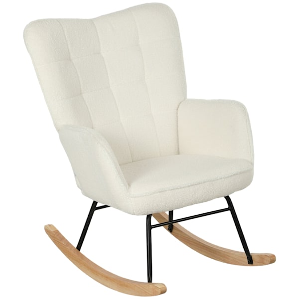 Rootz gungstol fleece look - ergonomisk fåtölj - avkopplande stol - stöder kropp - 98d x 71W x 101h cm