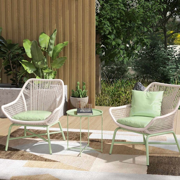 Rootz Round Garden Table - Terrace Table - Steel Exterior Table - Fjernelig bakke - Foldbart design - Ø46 x 50 cm