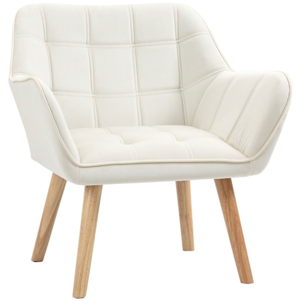Rootz Scandinavian Style Lounge Chair - Læsestol - Fløjlspolstret stol - Moderne Design - Tyk polstring - 67cm x 61,5cm x 71cm