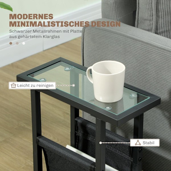 ROTZ METAL SIDA TABLE - SLIM TABLE - MRINT SPACE TABLE - GASS TOPP, TABGE PAG, STABILITET - 40 cm x 18 cm x 55,5 cm