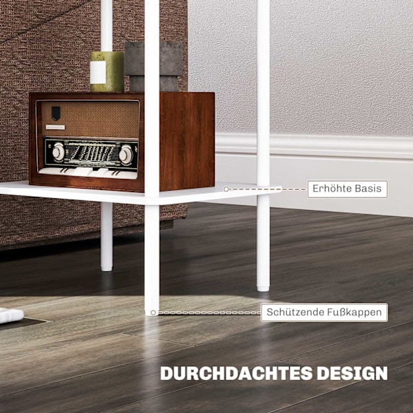 Rootz 2 Tier Side Table - Accent Table - soffbord - Extra förvaring - 40 cm x 30 cm x 52,2 cm
