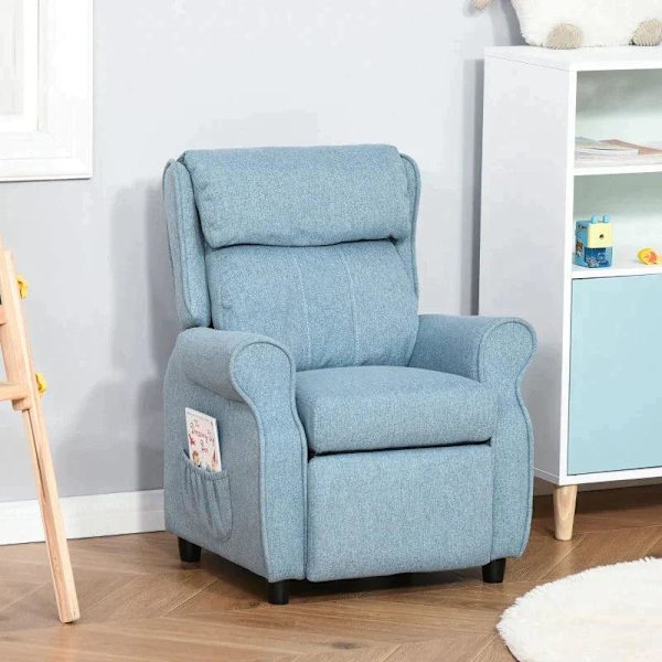Rootz Barnsoffa - Barnsoffa - Barnsoffa - Barnfåtölj - Blå - 58 x 53 x 70 cm