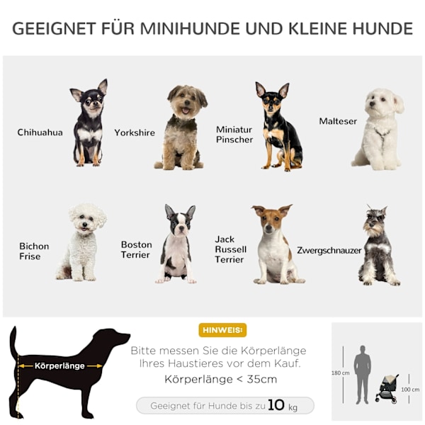 Rootz sammenfoldelig kæledyr Buggy - Dog Buggy - Portable Dog Slutter