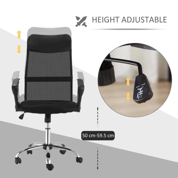 Rootz Office Chair - Gaming Chair - Desk Chair - Swivel Chair With Rocker Function - Height Adjustable - Foam - Black