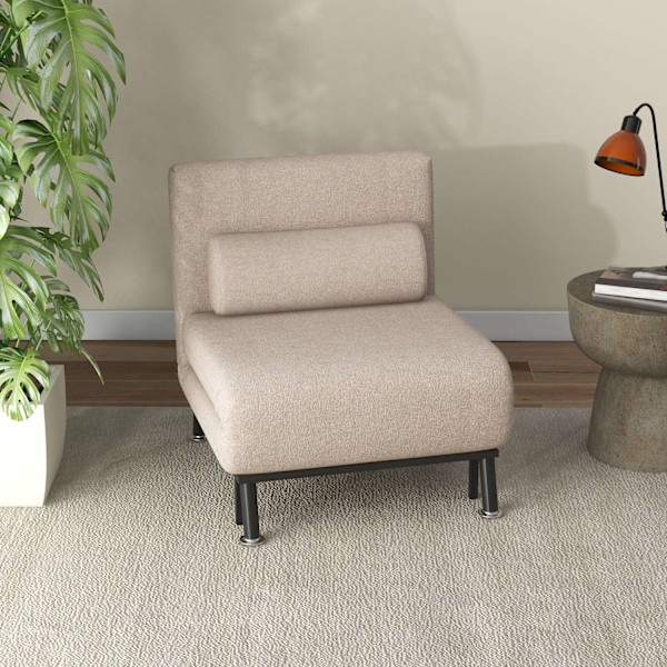Rootz folding relaxation stol - fåtölj säng - bäddsoffa - justerbart ryggstöd - 75 cm x 70 cm x 75 cm - brun